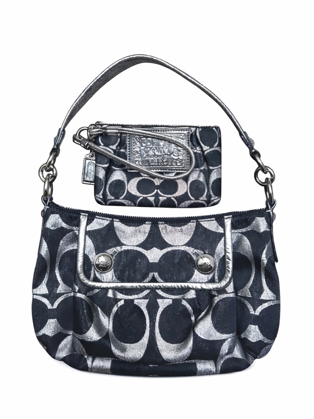 ⭐️Price Firm⭐️ Coach Poppy Signature Lurex “Groovy” Shoulder/Swing Bag 14438